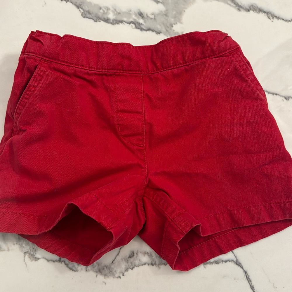 Girls’ red pull-on short